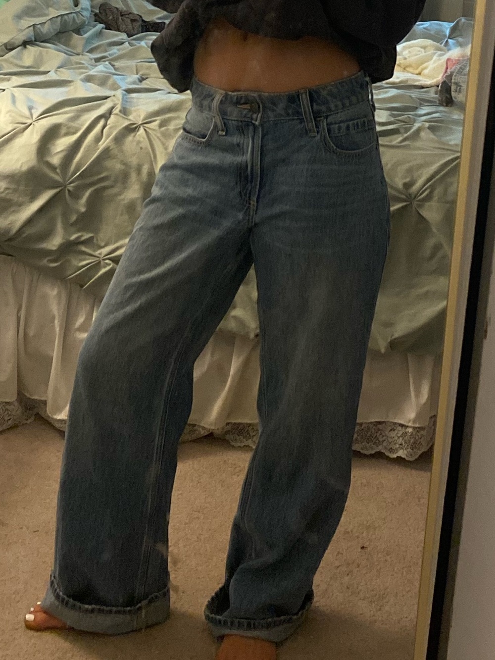 Holister Women's Wide-Leg Blue Jeans